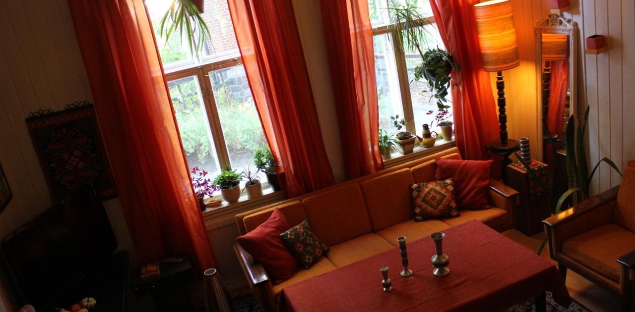 "Chillout lounge " i stuen som er 20m2