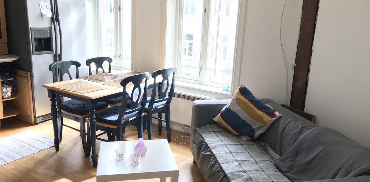 Kjøkken og stue sammen ca 40 m2