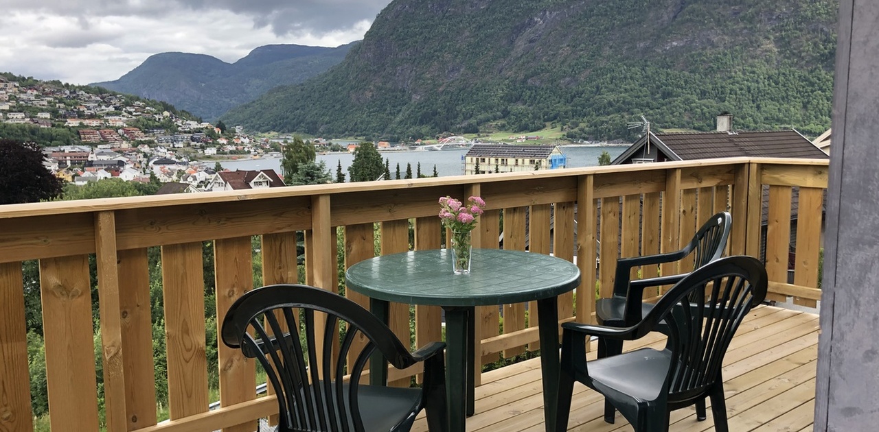 Utsikt frå veranda.