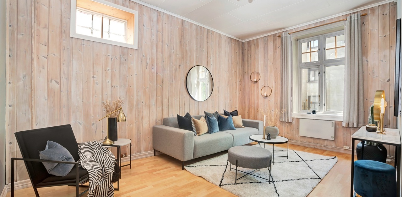 Lys og romslig stue på ca 17 m2