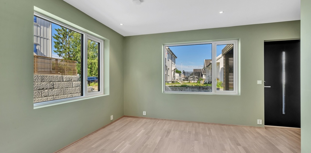 Oppholdsrom uten møbler