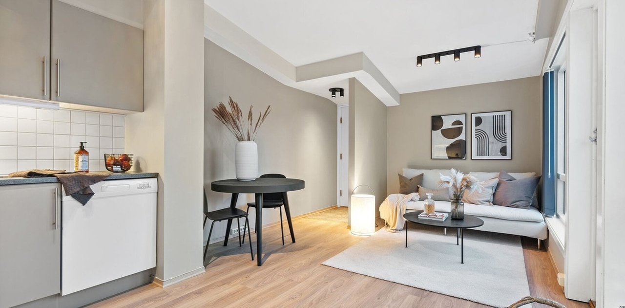 Lys og fin leilighet i toppetasjen, i umiddelbar nærhet til Høyskoleparken.