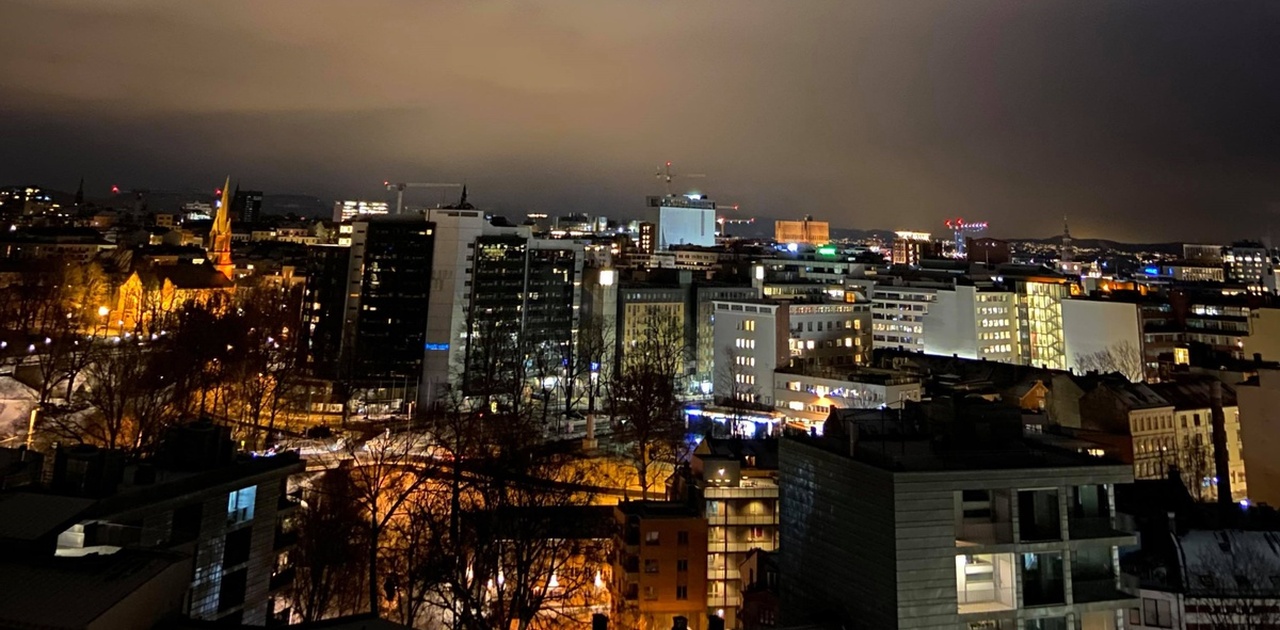 Nydelig utsikt fra 12. etasje.