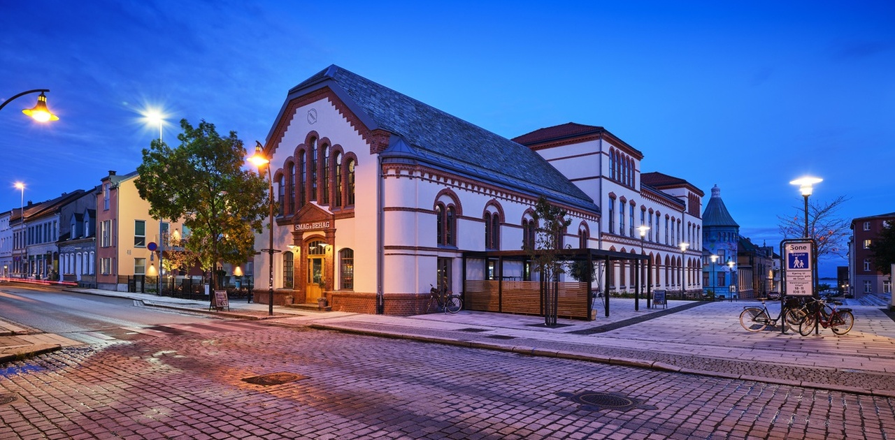 Restauranten ligger i den gamle gymsalen