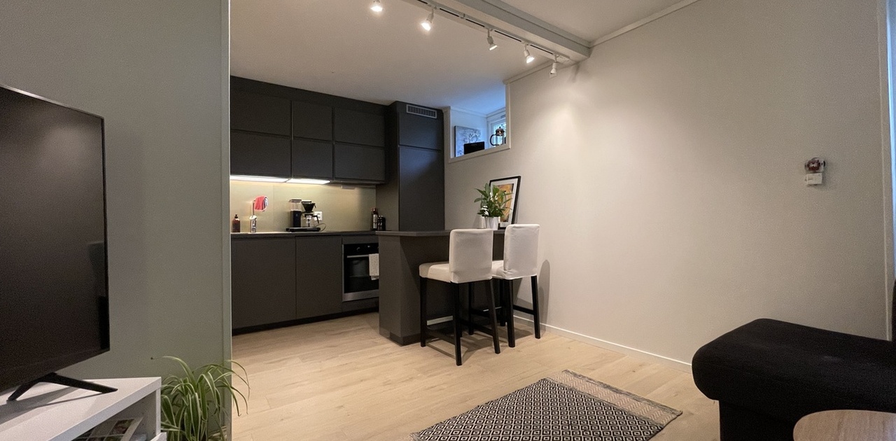 Åpen stue og kjøkkenløsning