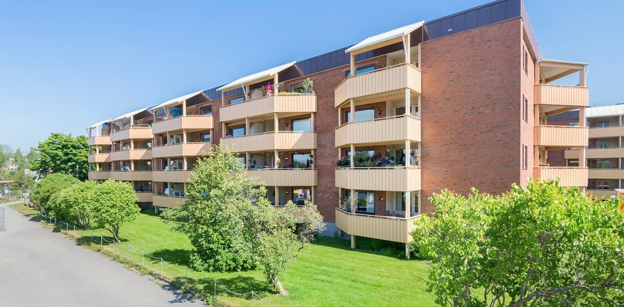 Uteområde foran blokka
