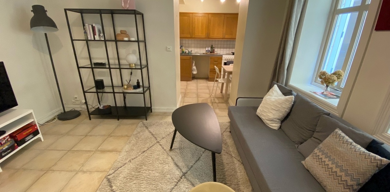 Stue inn mot kjøkken