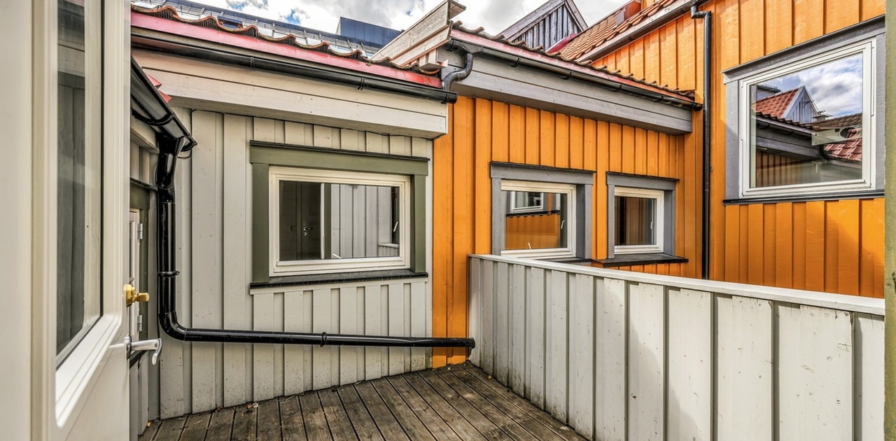 Balkong med gode solforhold
