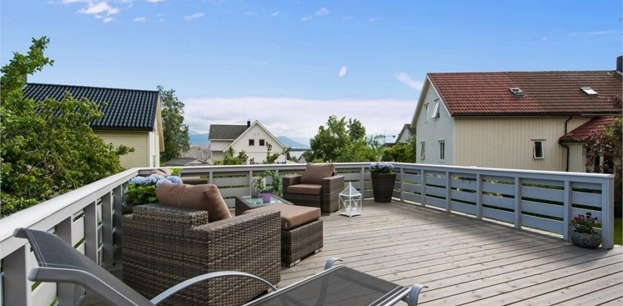 Terasse på 60 kvm disponibel