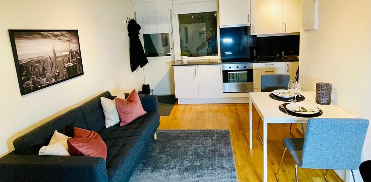 Møblert hybel med fullt kjøkken
