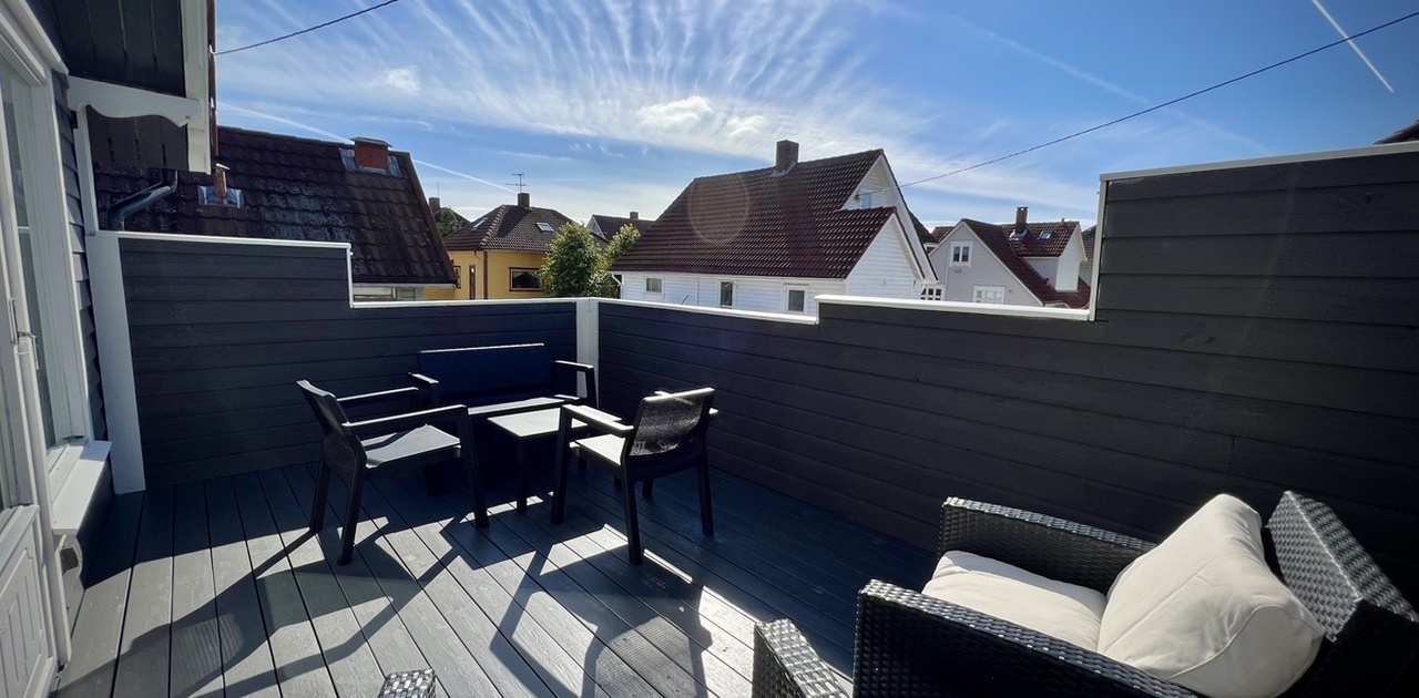 Balkong med gode solforhold