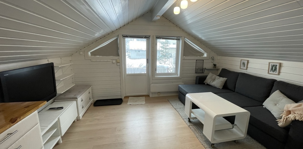 Rom sett fra kjøkkenkrok