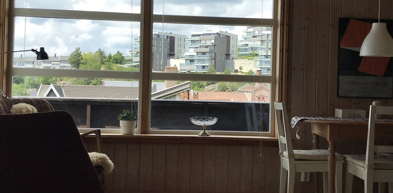 Vindu stue mot vest