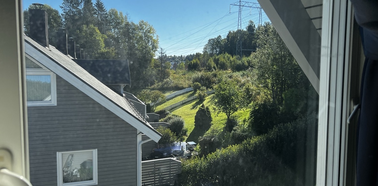 Utsikt fra utleierom, østmarka