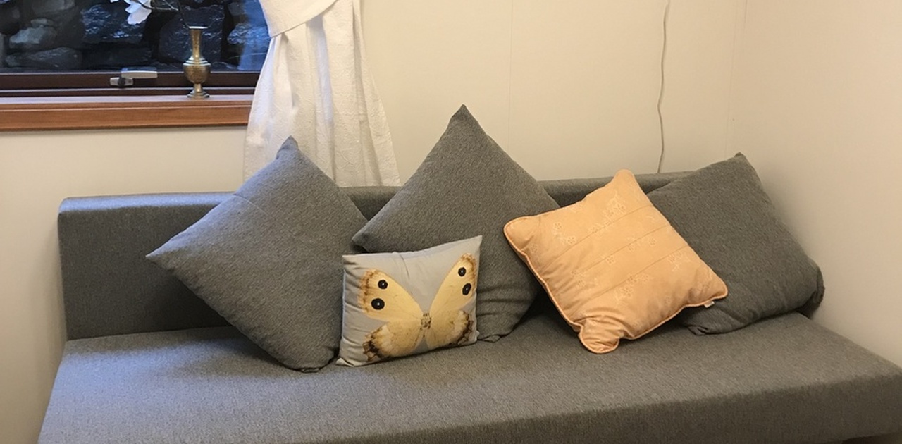 Sofa in living room which can be made to a nice 120*200 cm bed