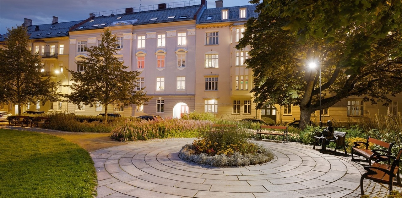Leiligheten ligger ut mot Museumsparken