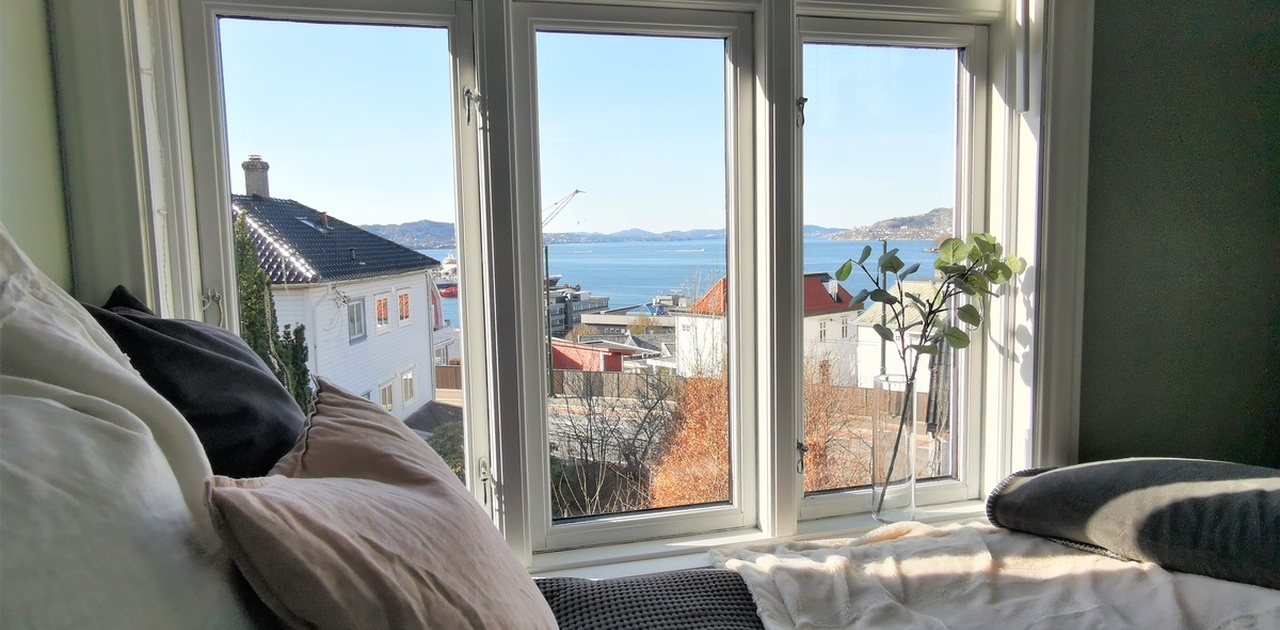 Utsikt fra et av soverommene