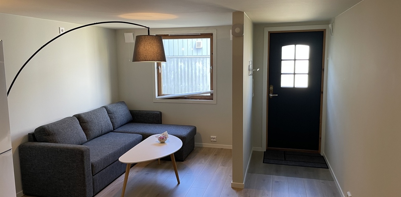 Stue og inngangsparti