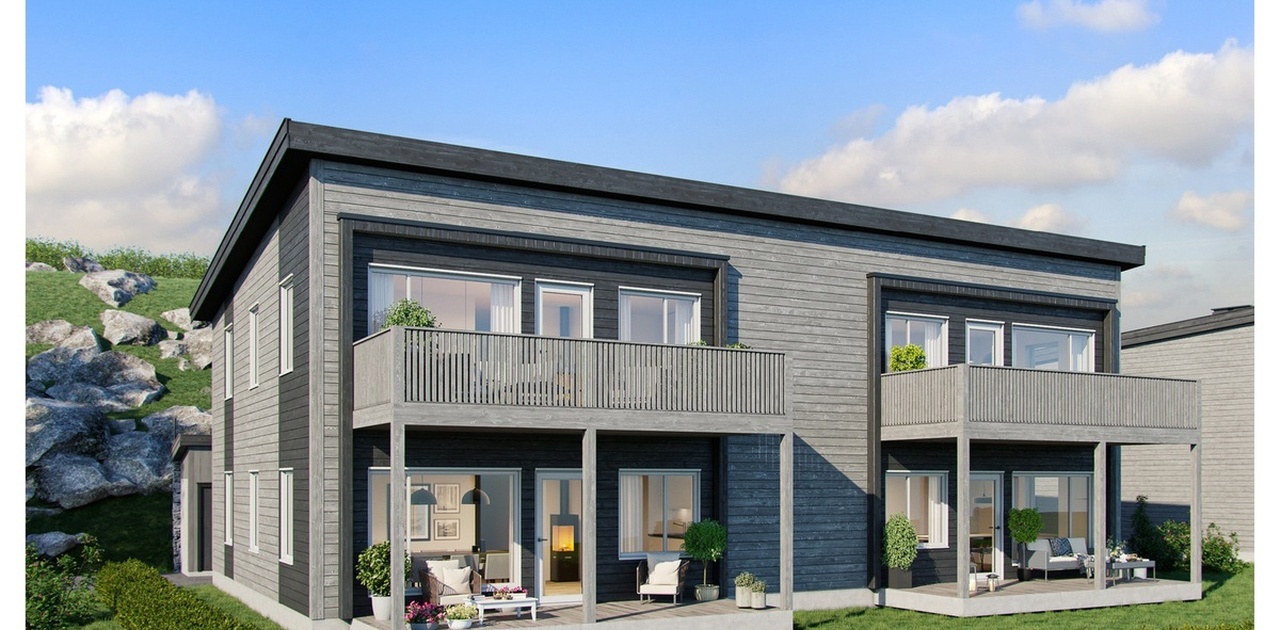 Illustrasjon av bygg, det stod ferdig sommeren 2023