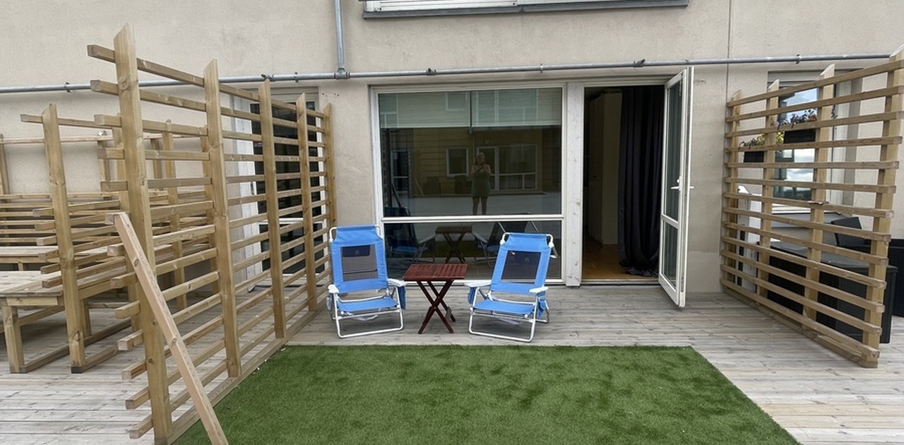 Privat del av uteplass