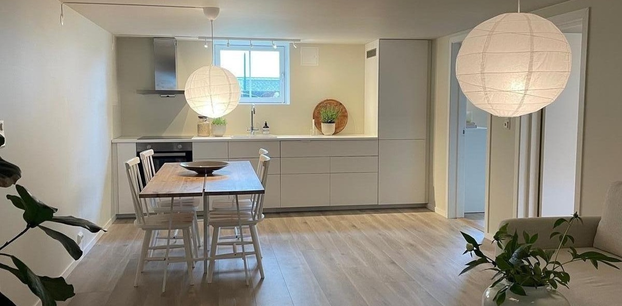 Åpen stue- og kjøkkenløsning