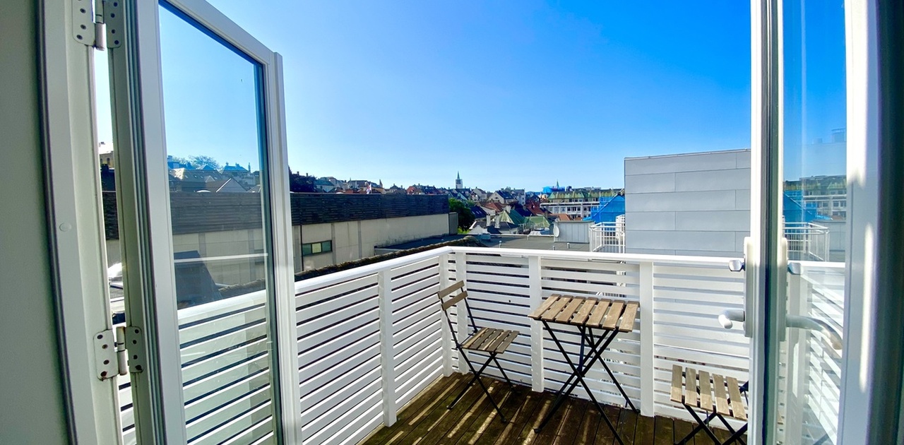Terrassen i andre etasje til leiligheten