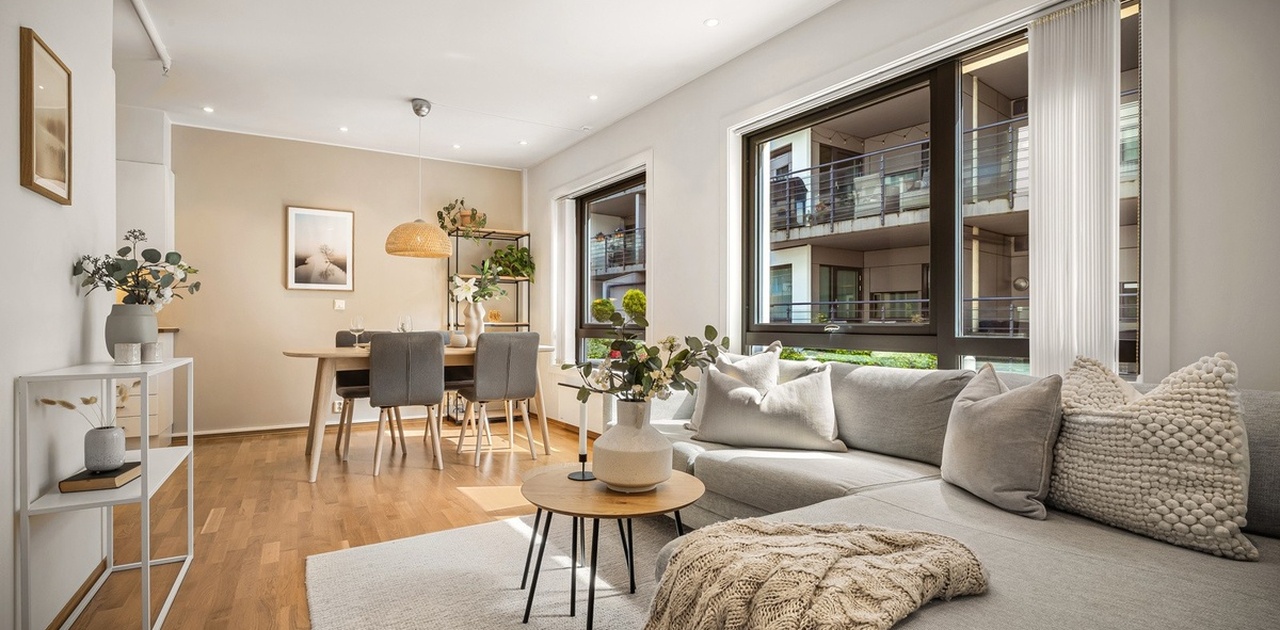 Åpen kjøkken-stue løsning