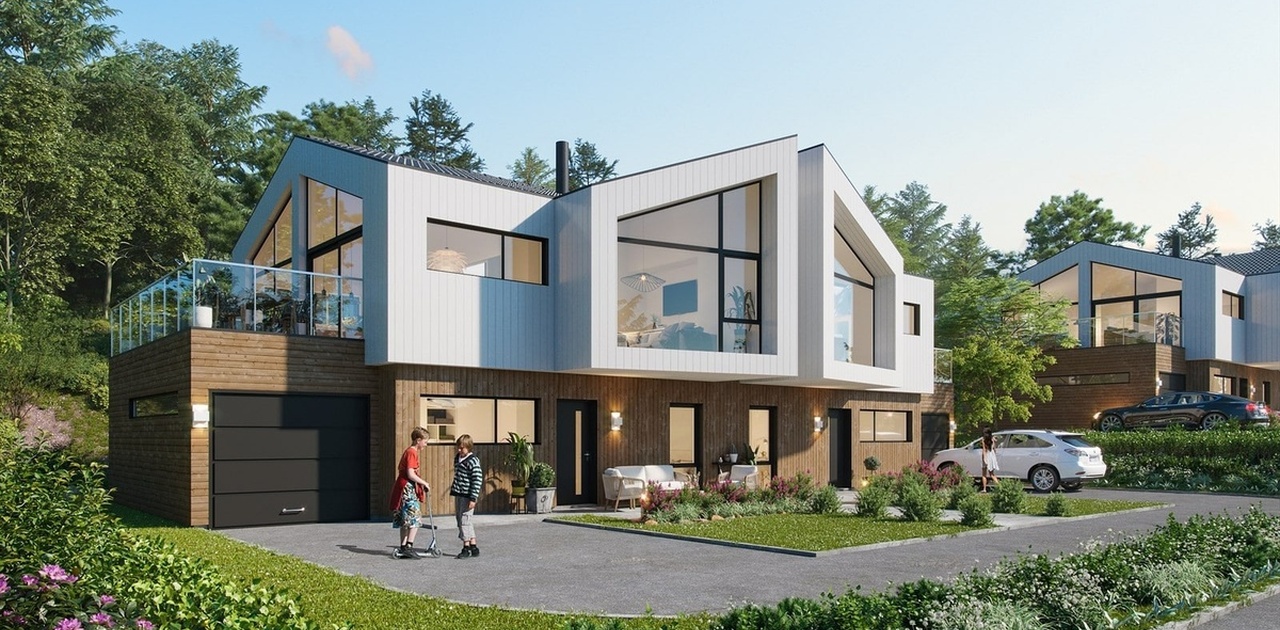 Alle illustrasjoner og møblerte planskisser er kun ment å gi et inntrykk av en ferdig bebyggelse, og det fremkommer da elementer som ikke inngår i den kontraktsmessige avtalen.