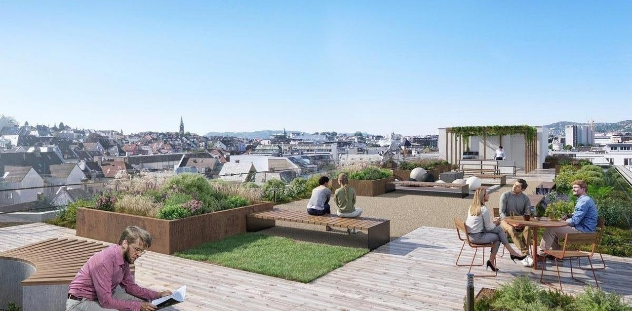 Nydelig takterrasse