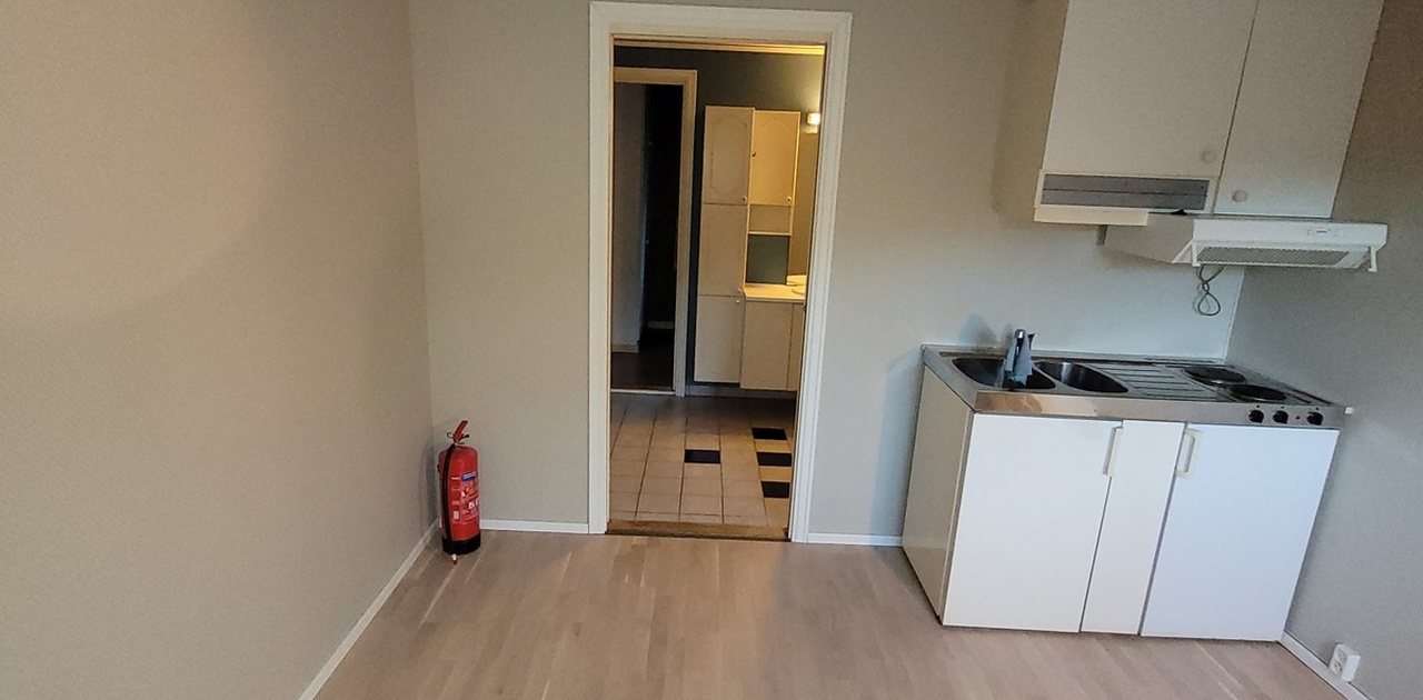 Fra stue mot bad og soverom