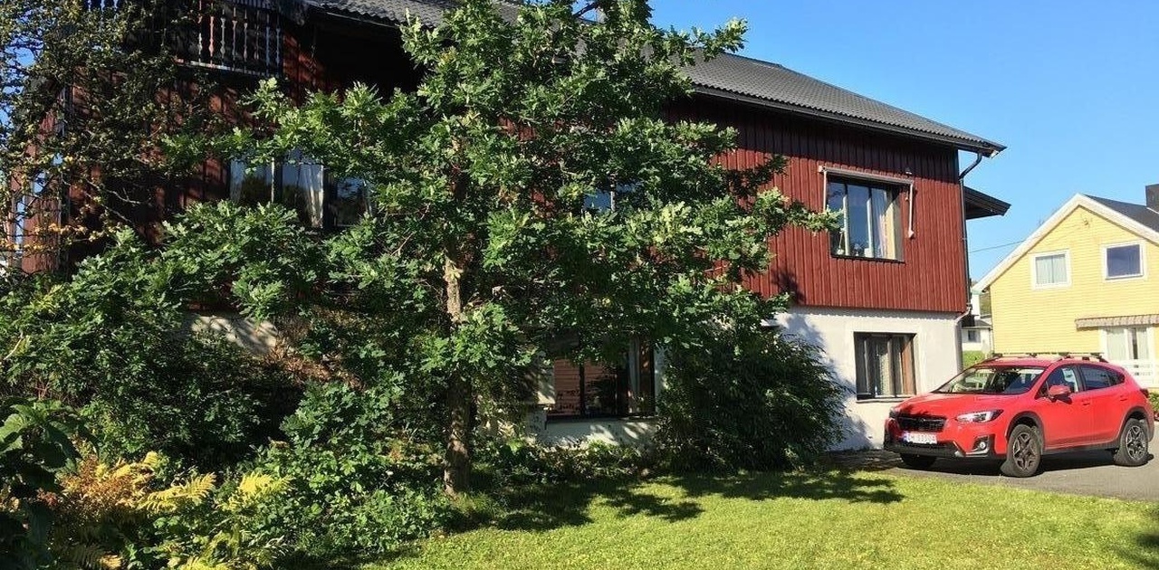 The house and the parking.