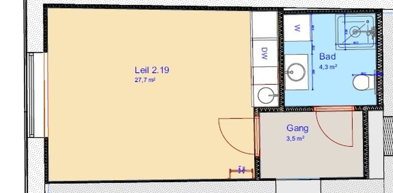 Plantegning av leiligheten