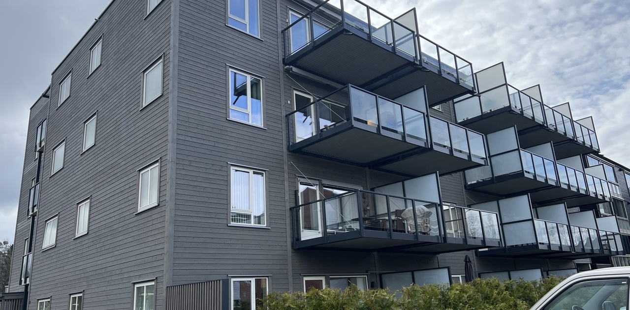 Leiligheten ligger ytterst i 4 etasje