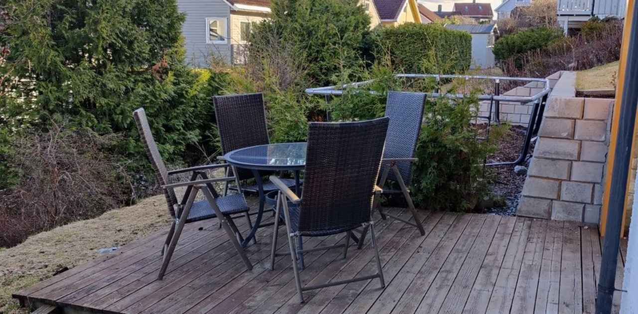 Uteområde tilknyttet hybelen