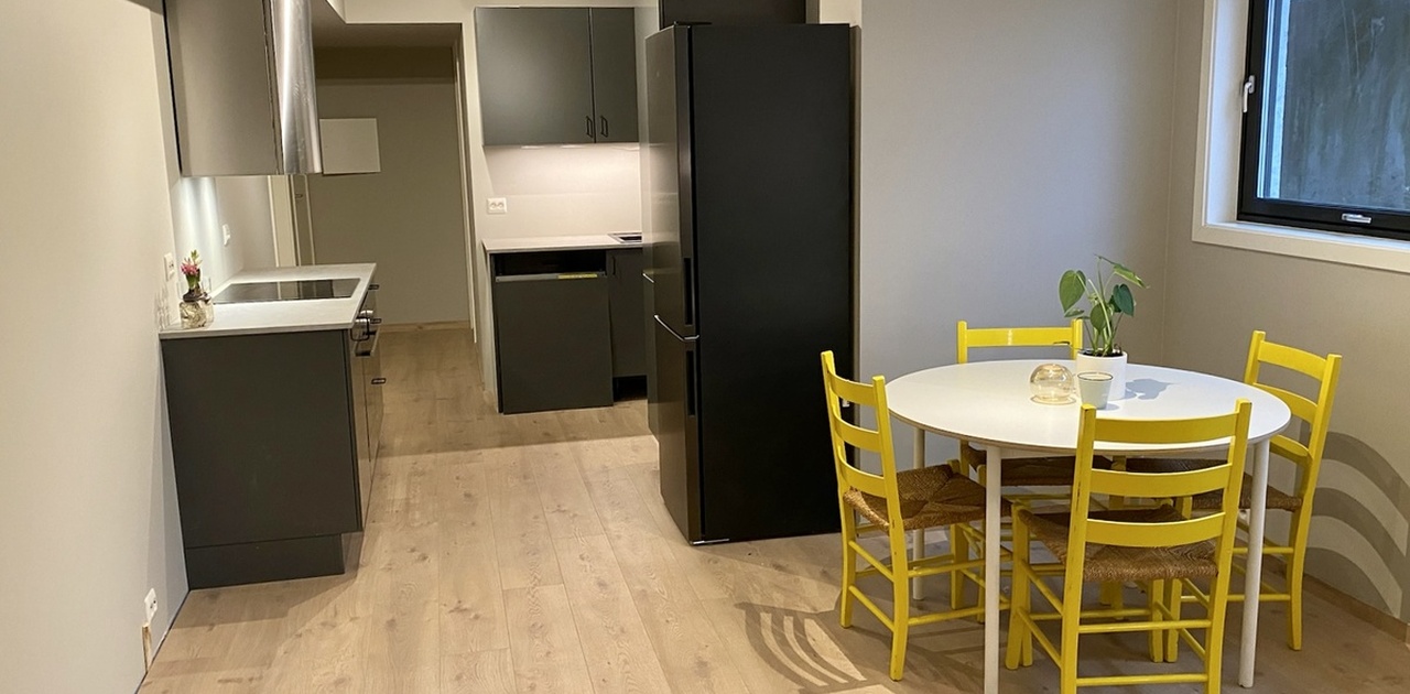 Stue/kjøkken med gulvvarme