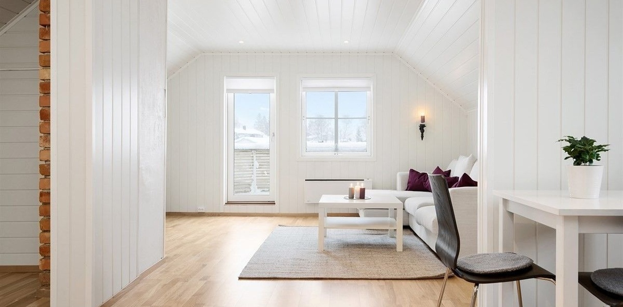 Stue med utgang til stor veranda