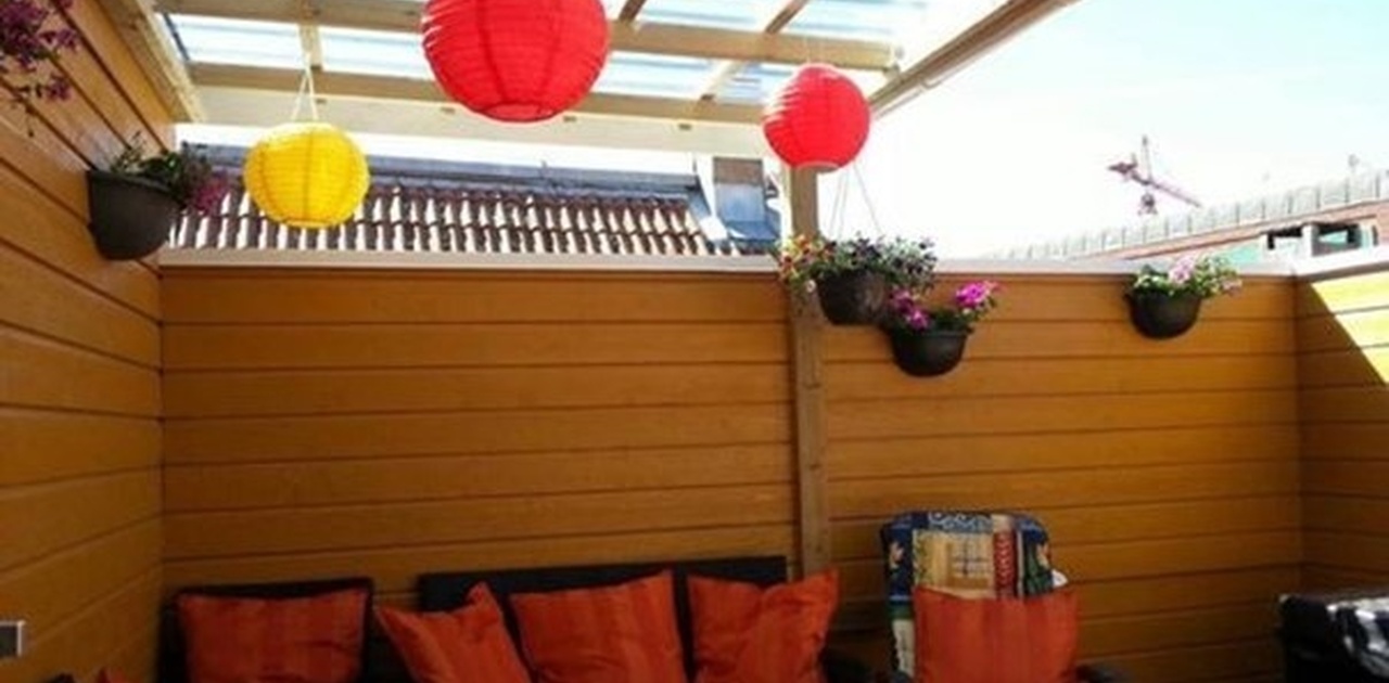 Skjermet takterrasse
