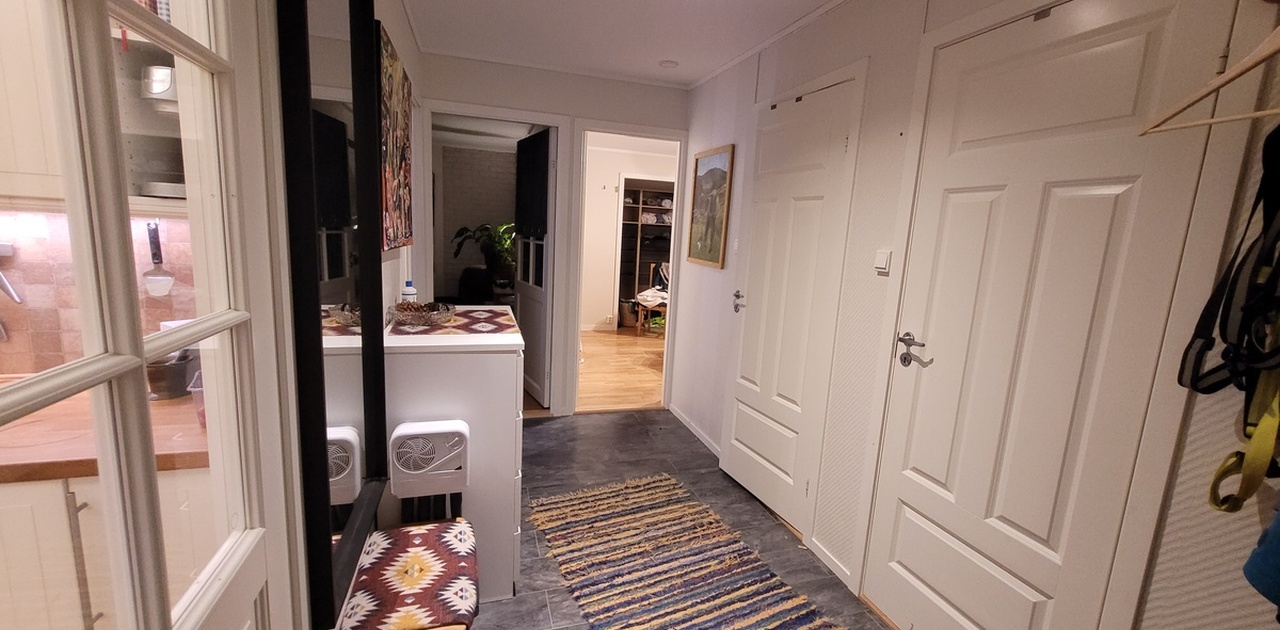 When you enter the apartment