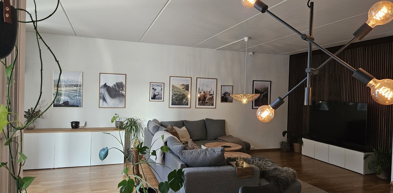 Stor stue og god plass til spisegruppe