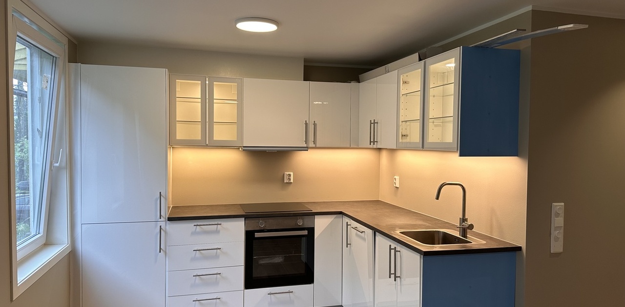 Kjøkken med oppvaskmaskin