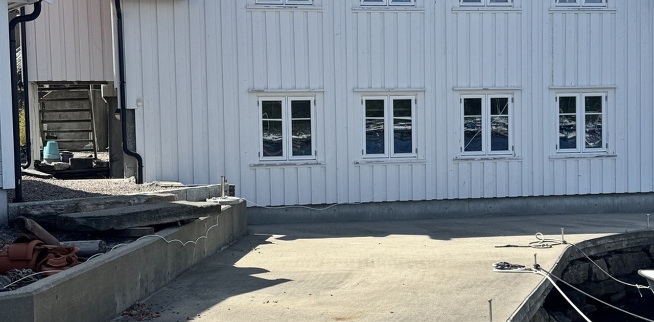 Bryggekant 2 meter unna