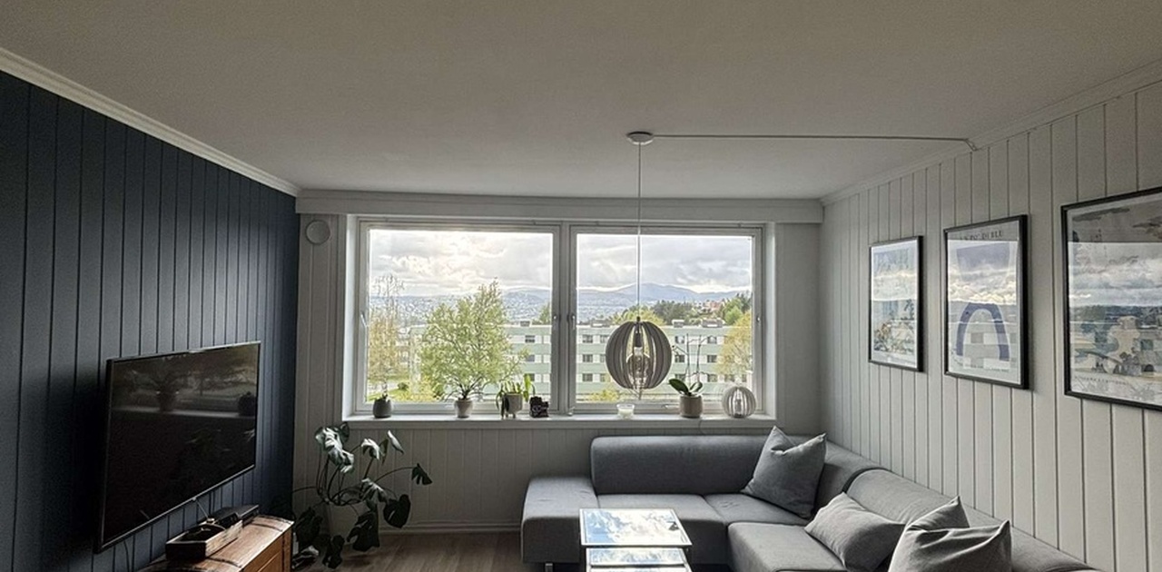 Sofagruppe i stuen/spisestuen