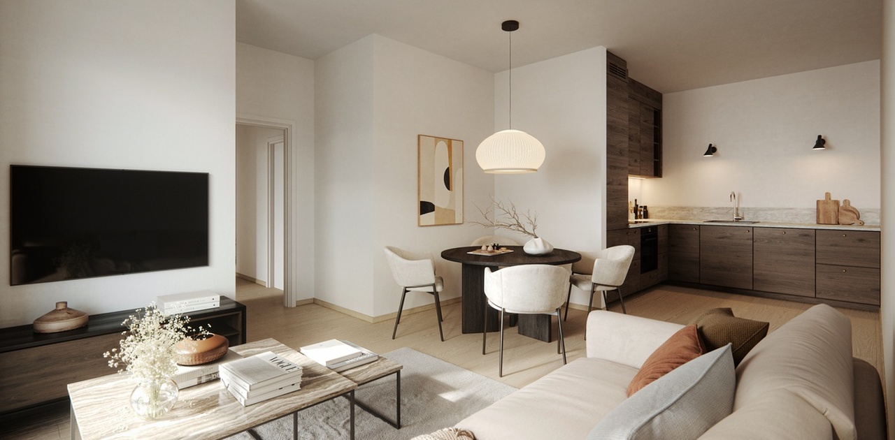 Stue og åpen kjøkkenløsning