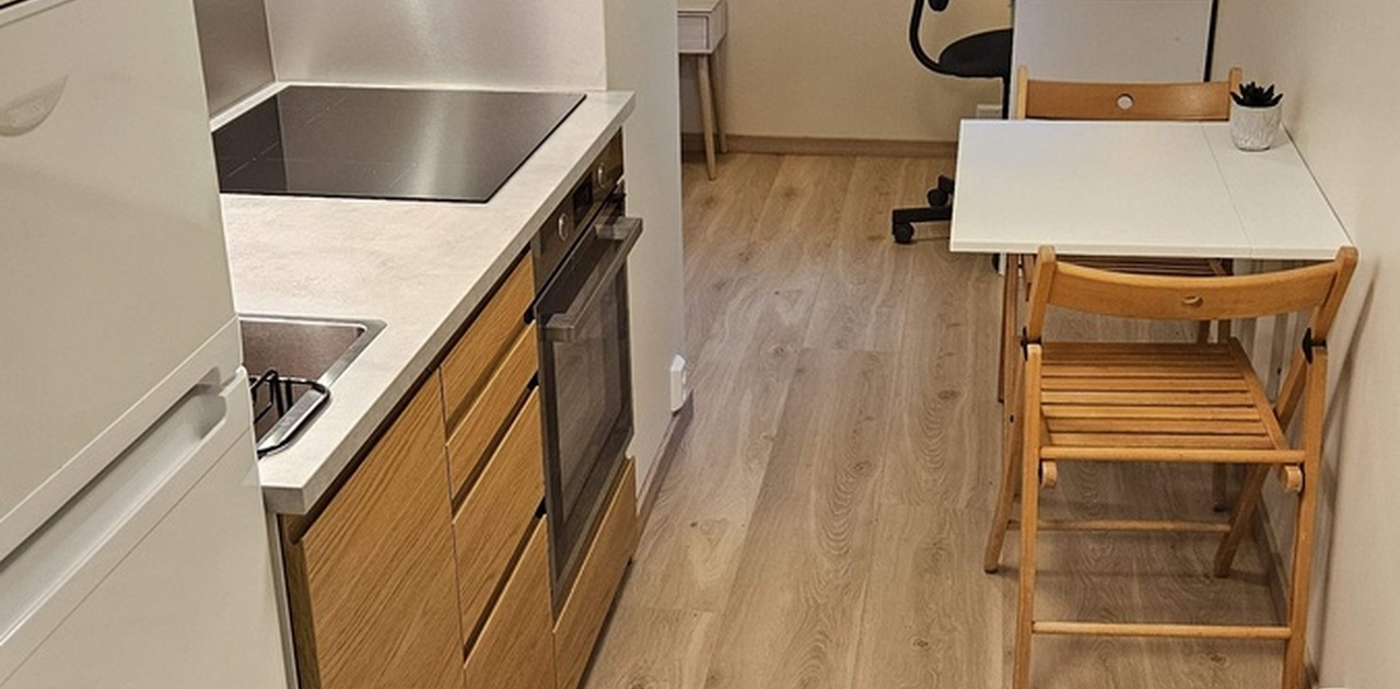 Nytt kjøkken med hvitevarer
