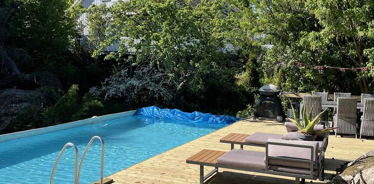 Oppvarmet basseng 10 meter langt basseng