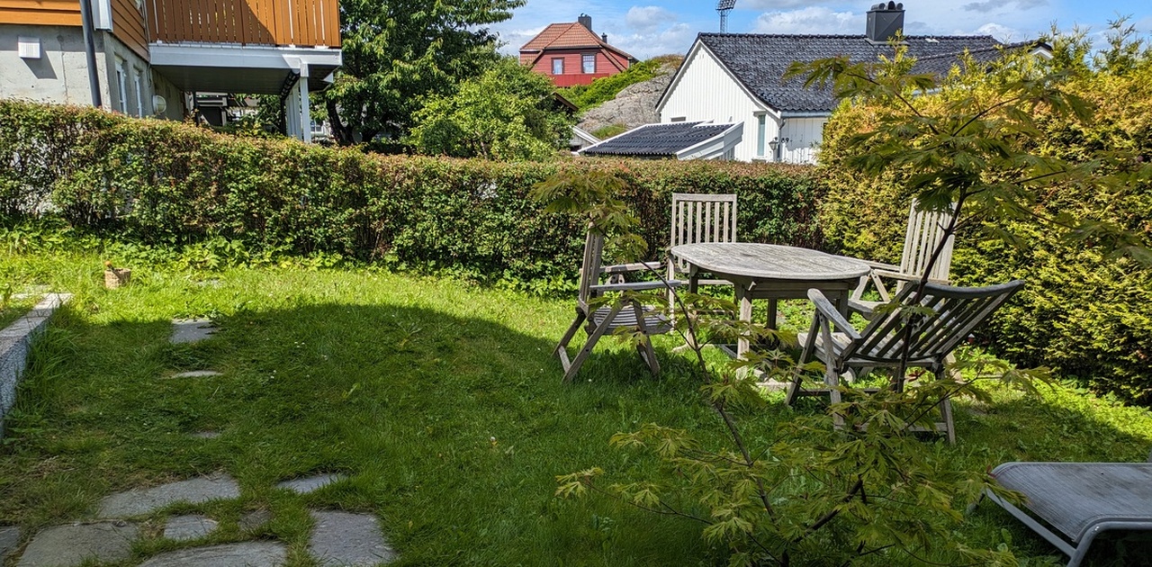 Fin usjenert uteplass