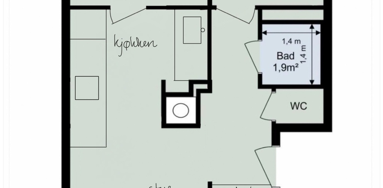 Leilighetens planløsning