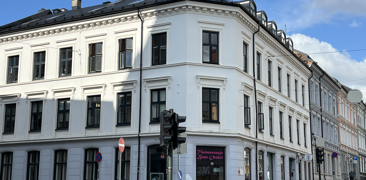 Hjørneleiligheten i 3.etasje.