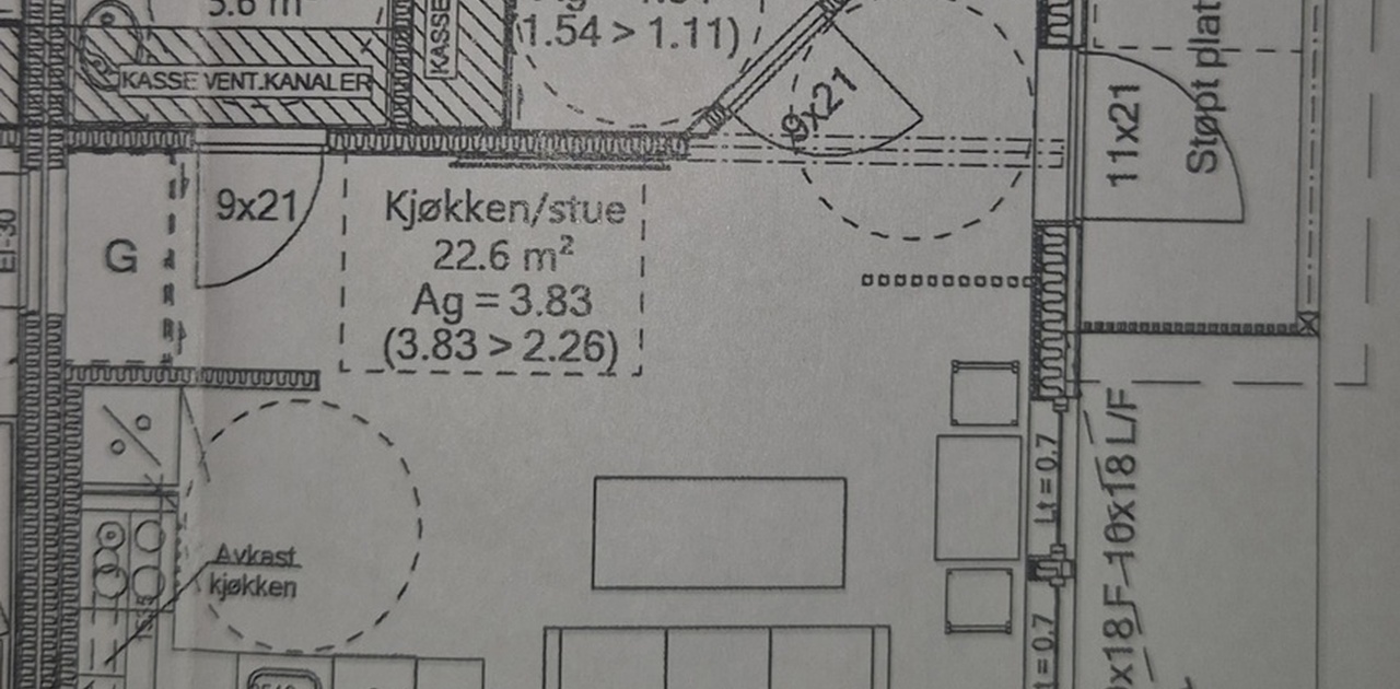 Plantegning av leiligheten