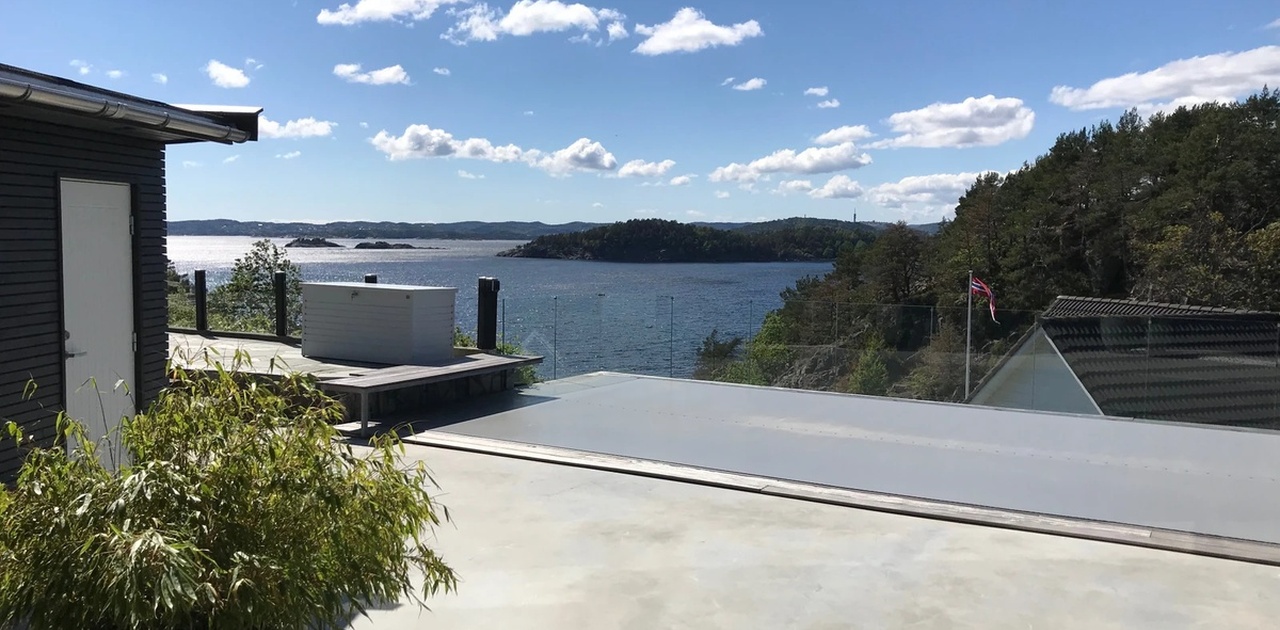 Utsikt fra vindu stuen - hybel